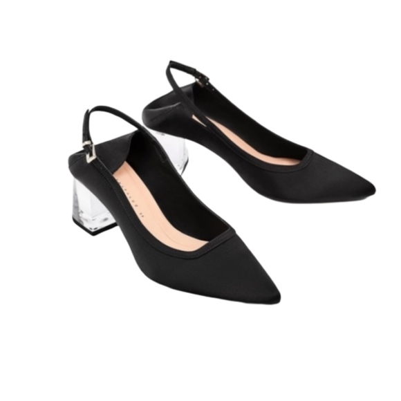 Zara Shoes - Zara Satin Clear Heels